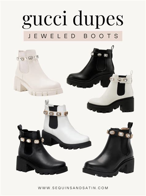 gucci boot dupe|7 Best Gucci Boots Dupes & Jeweled Booties Look Alikes!.